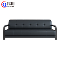 祁川 黑色沙发 三人位 张