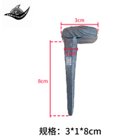 巨头鲨手工锻打八公分道钉3*1*8cm