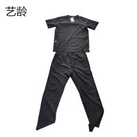 艺龄 黑色半袖长裤套装 YL-064 1套