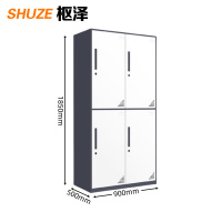 枢泽 钢制更衣柜 四门 台