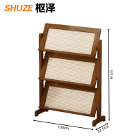 枢泽 报刊架 展示架 塑藤100cm 组