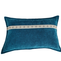 东凯汇普 中式亚麻腰枕套头枕套 55cm*35cm 1个