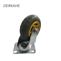 DERKAHE 中型手推车橡胶轮 φ100×32(4寸) 万向款 个