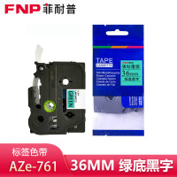 菲耐普 标签色带 绿底黑字36mm AZe-761 个