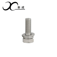 新成 不锈钢外六角三组合螺丝M6x35/个