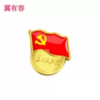 冀有容 团徽党徽党员徽章 扣针款 个