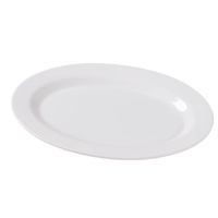 霖尘雨奕 玉白瓷 旦形热品盘 14寸 只