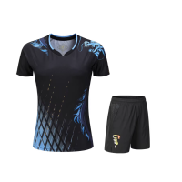 华夏京铁城 乒乓球服短款套装 上衣加短裤 套