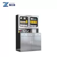 豫庄德不锈钢文件柜三斗台