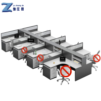 豫庄德工位办公桌八人组