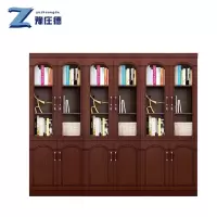 豫庄德落地书柜六门台