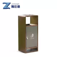 豫庄德户外不锈钢垃圾桶玫瑰金个