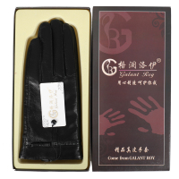 格澜洛伊 山羊皮加绒加厚保暖真皮手套GR-87005 女式均码