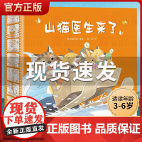 山猫医生系列全4册精装 儿童绘本故事书幼儿园3-4-5-6周岁宝宝睡前阅读物书亲子共读童书图画书籍山猫医生来了系列小班互