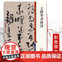 王铎草书唐诗卷 孙宝文编 高清彩色放大本中国著名碑帖 繁体旁注 初学新手入门毛笔字帖书法临摹练字古贴 上海辞书出版社