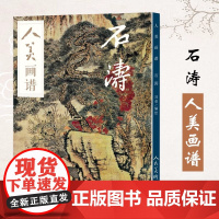 正版 人美画谱石涛 美术技法 近现代绘画典范国画临摹范本中国画技法山水、花鸟、人 人民美术出版社 山水花鸟画临摹底稿范本