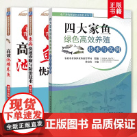 淡水鱼养殖书籍全3册 四大家鱼绿色高效养殖技术与实例 鱼病快速诊断与防治技术 高效池塘养鱼 视频升级版 养殖书籍养鱼技术