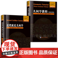 2册 几何学教程 平面几何卷+近代欧氏几何学几何趣味几何学代数几何学原理现代几何学数学单墫译数学统计学系列欧式几何趣味