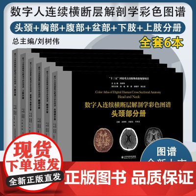 正品 数字人连续横断层解剖学彩色图谱 全套6本 腹部+盆部与会阴+上肢+下肢+头颈部+胸部分册 山东科学技术出版社 刘树