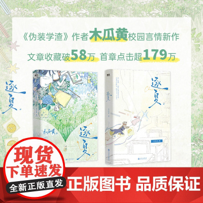 [正版书籍]逐夏 人气作者木瓜黄青春校园新作 每本含四句作者印特 随书附赠七重九件趣味赠品 林折夏×迟曜