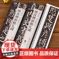 颜真卿勤礼碑(卷一 卷二) 楷书毛笔字帖颜体勤礼碑经典碑帖近距离临摹书法字卡原帖原大版附简体旁注