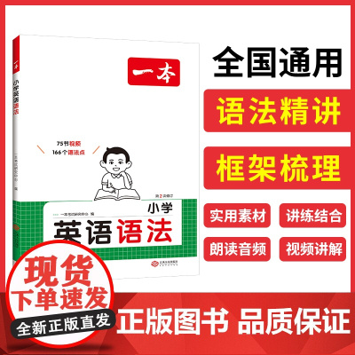 2024一本小学英语语法大全三四五六年级视频讲解版 讲练结合高频语法考点复习专项训练 开心教育