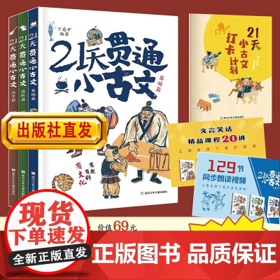 21天贯通小古文 共3册 丁慈矿 教你轻松学好文言文 小学语文阅读核心考点 6-12岁小学生语文阅读 二三四五六年级小学