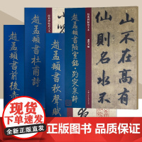 赵孟頫书陋室铭趵突泉诗 书前后赤壁赋 秋声赋 经典碑帖放大本大8开原碑帖彩色高清放大版全文墨迹本繁体旁注赵体行书毛笔书法