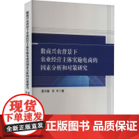 数商兴农背景下农业经营主体实施电商的因素分析和对策研究 夏守慧,苏可 著 电子商务经管、励志 正版图书籍