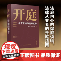 [正版书籍]开庭:法官思维与庭审实务 一本内外兼修的法律专业图书 法律题材 干货倾囊相授 中国法治出版社