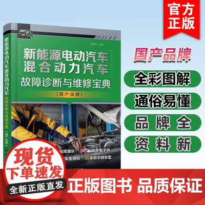 新能源电动汽车混合动力汽车故障诊断与维修宝典 国产品牌 瑞佩尔 比亚迪海豹小鹏理想问界蔚来小米零跑奇瑞小蚂蚁江淮江铃维修