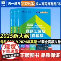 当当正版 2025年成人高考[历年卷]高中起点成考教材2025语文数学英语配套历年真题模拟卷题库[文科]套装共3本