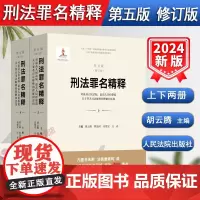 正版2024新版 刑法罪名精释 第五版修订版 上下册 胡云腾 刑法分则 刑法总则 罪名详解 关于罪名司法解释的理解和适用