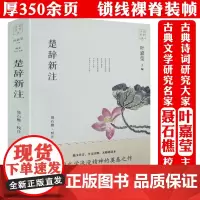 诗词名家讲:楚辞新注 叶嘉莹主编聂石樵根据《楚辞补注》《楚辞集注》编注书籍