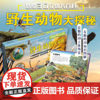超级炫酷3D立体大百科:野生动物大探秘 7-10岁 少儿科普百科全书 幼儿启蒙认知动物世界图书 趣味绘本玩具书籍