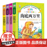 七彩美绘本(4册套装) 列那狐+尼尔斯骑鹅+海底两万里+鲁滨孙
