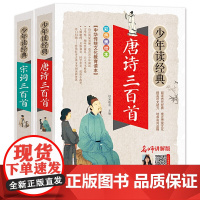 唐诗三百首+宋词三百首(全2册)青少版 彩色美绘本 无障碍阅读 少年读经典系列
