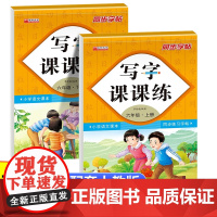 六年级上下册写字课课练全2册 小学生专用硬笔书法笔画笔顺临摹楷书练字帖 每日一练规范写字巩固课堂知识练习册