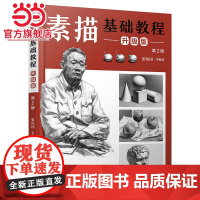 素描基础教程 升级版 第2版 零基础素描自学入门新手速成教程书 素描几何石膏人像画法图文详解 美术生素描考试详解 经典案