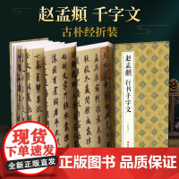 绘经典[经折装]赵孟頫行书千字文毛笔书法字帖译文简体原作原大高清成人学生临摹鉴赏收藏古碑帖书法入门初学正版书籍sh