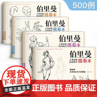 伯里曼人体结构教学描摹本[四册全套] 正版速写人物结构绘画练sh