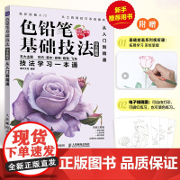 色铅笔基础技法综合教程 从入门到精通 彩铅基础教程彩色铅笔画入门初学者临摹儿童成人书籍风景动物多肉植物花卉美食篇画册