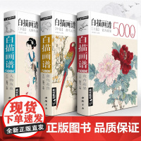 [上中下三册]经典全集 白描画谱5000例·上篇·花卉果蔬/中篇·禽