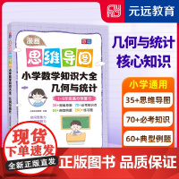 漫画思维导图 小学数学知识大全——几何与统计 1-6年级高分预复习 平面图形 立体图形 图形的运动