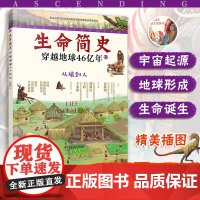 生命简史 穿越地球46亿年 从猿到人 6-12-15岁儿童中小学生青少年科普读物 宇宙起源地球形成生命诞生史前世界探索图