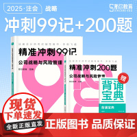 斯尔教育cpa教材2025注册会计师打好基础只做好题斯尔99记 公司战略与风险管理