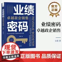 店 业绩密码 卓越政企销售 文霞 企业及政府客户销售制胜宝典 销售过程推进检查纠偏参考书 电子工业出版社