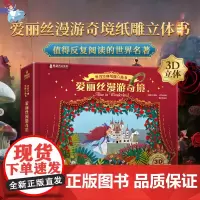 爱丽丝漫游奇境纸雕3d立体书 儿童绘本3到6岁睡前故事书男童女童男女孩生日礼物青葫芦有声伴读触摸漫画图书小学生幼儿园阅读