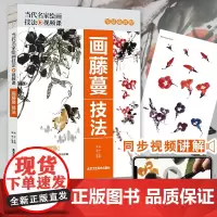 正版 画藤蔓技法 写意彩墨花鸟画技法画稿 荷花鸟藤蔓石榴国画绘画初学者入门教材书炫彩花鸟临摹范本 艺术鉴赏画册