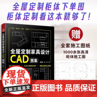 [正版]全屋定制家具设计CAD图集 高清效果图+柜体结构图+多角度施工图衣柜厨柜定制柜体效果图家居设计家居装修尺寸